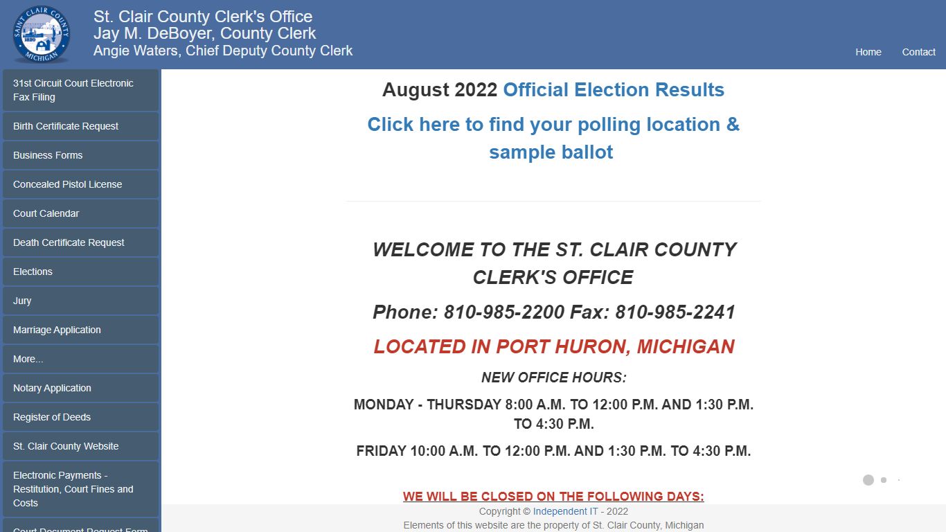 Home Page - St. Clair County Clerk's Office